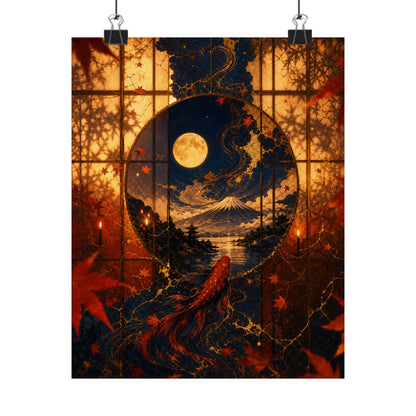 Resilient Shoji Screen Wall Art Print - Gold Vein Kintsugi