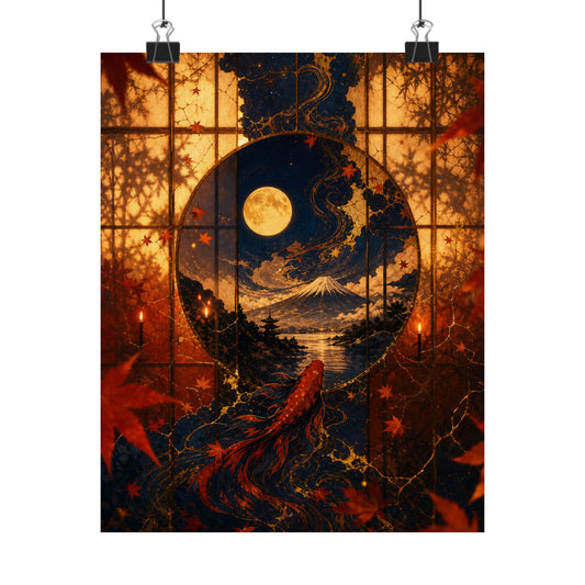 Resilient Shoji Screen Wall Art Print - Gold Vein Kintsugi