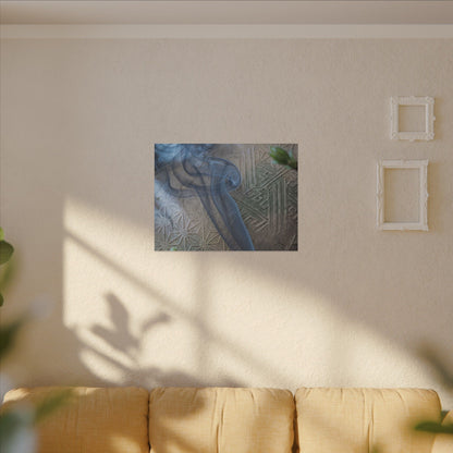 Spring Incense Smoke Japanese Pattern Canvas Art | Neutral Decor