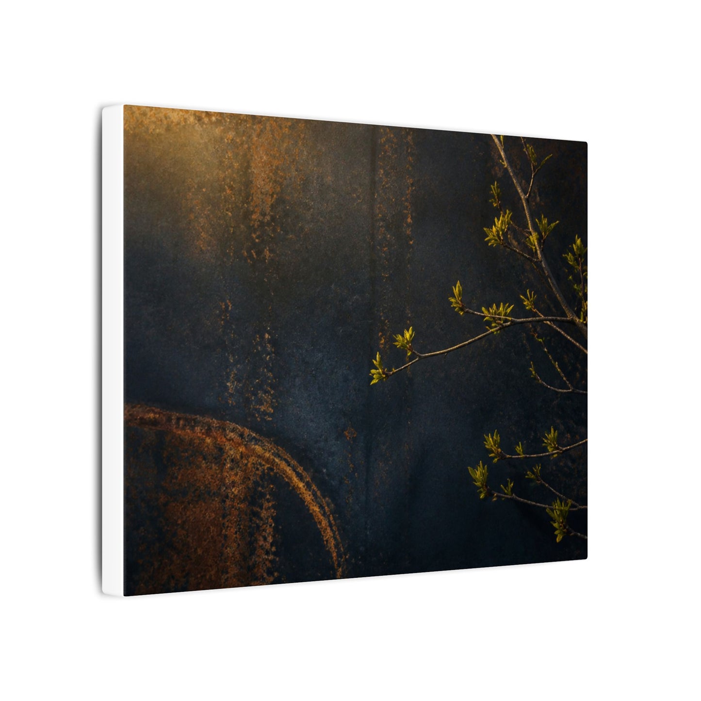 Spring Rust Patina Dark Texture Canvas Art | Moody Decor