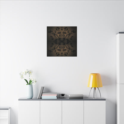 Golden Hour Shadow Play Canvas Art - Dark Japandi Seijaku