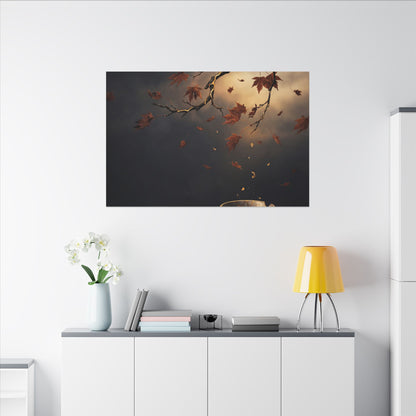 Moonlit Garden Gold Repair Canvas Art | Beautiful Kintsugi Art