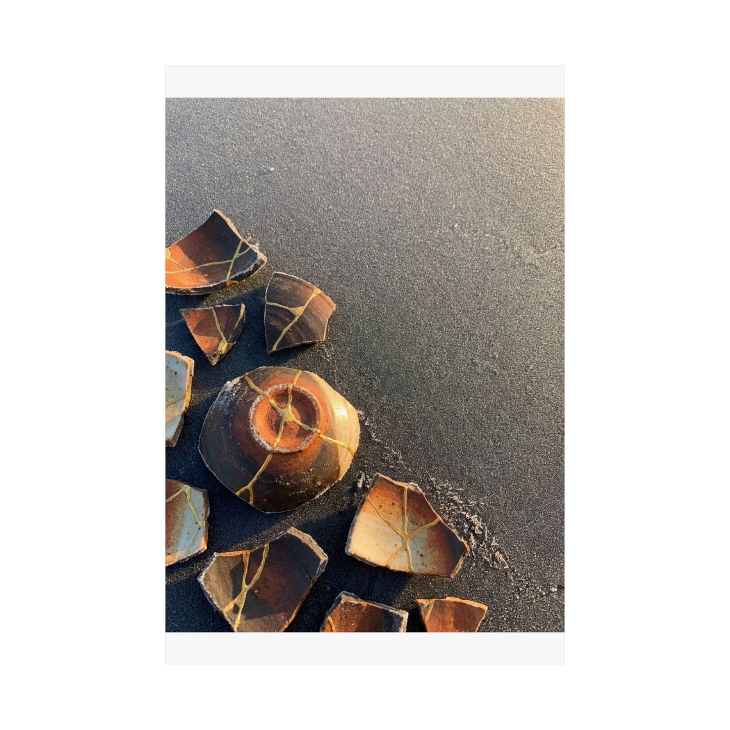 Winter Broken Pottery Gold Repair Wall Art Print | Artful Decor