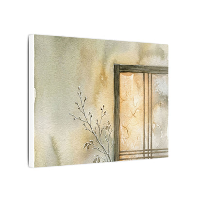 Ma Shoji Screen Canvas Art - Japandi Watercolor