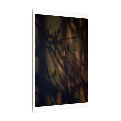 Candlelight Shadow Play Canvas Art - Dark Japandi Shibui