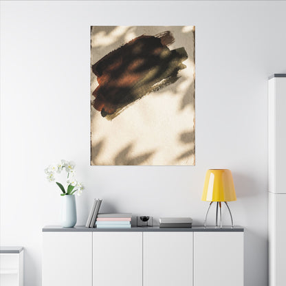 Ink Brushstroke Canvas Art | Summer Dark Japandi Moody Minimal Art