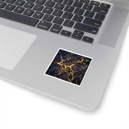 Seijaku Cracked Earth Sticker - Kintsugi Crackle Gold