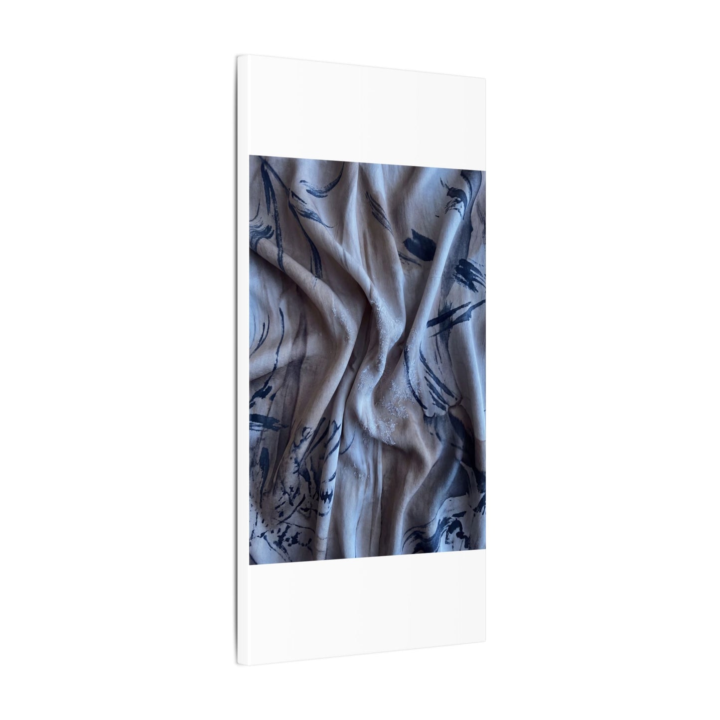 Silk Drape Winter Canvas Art | Japandi Earthy Design