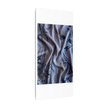 Silk Drape Winter Canvas Art | Japandi Earthy Design