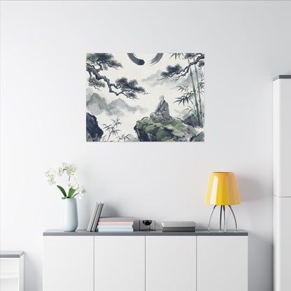 Zen Sumi-e Canvas Art