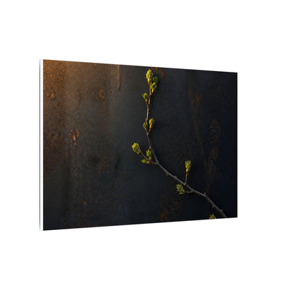 Dark Japandi Rust Patina in Golden Hour | Moody Minimal Canvas Art