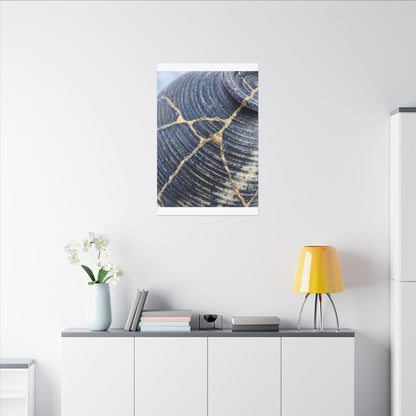Shibui Water Ripple Canvas Art - Kintsugi Gold Repair