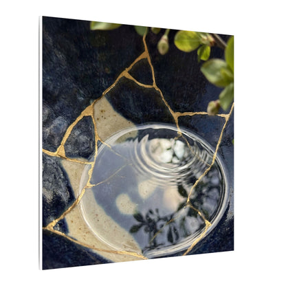 Water Ripple Spring Canvas Art | Kintsugi Beautiful Design