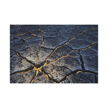 Cracked Earth Broken Beauty Canvas Art | Artful Kintsugi Art