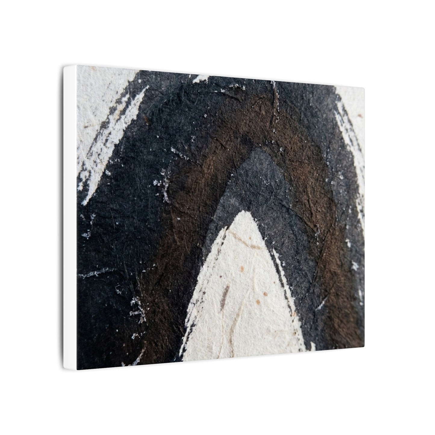 Moody Ink Brushstroke Canvas Art - Moody Minimal Dark Japandi