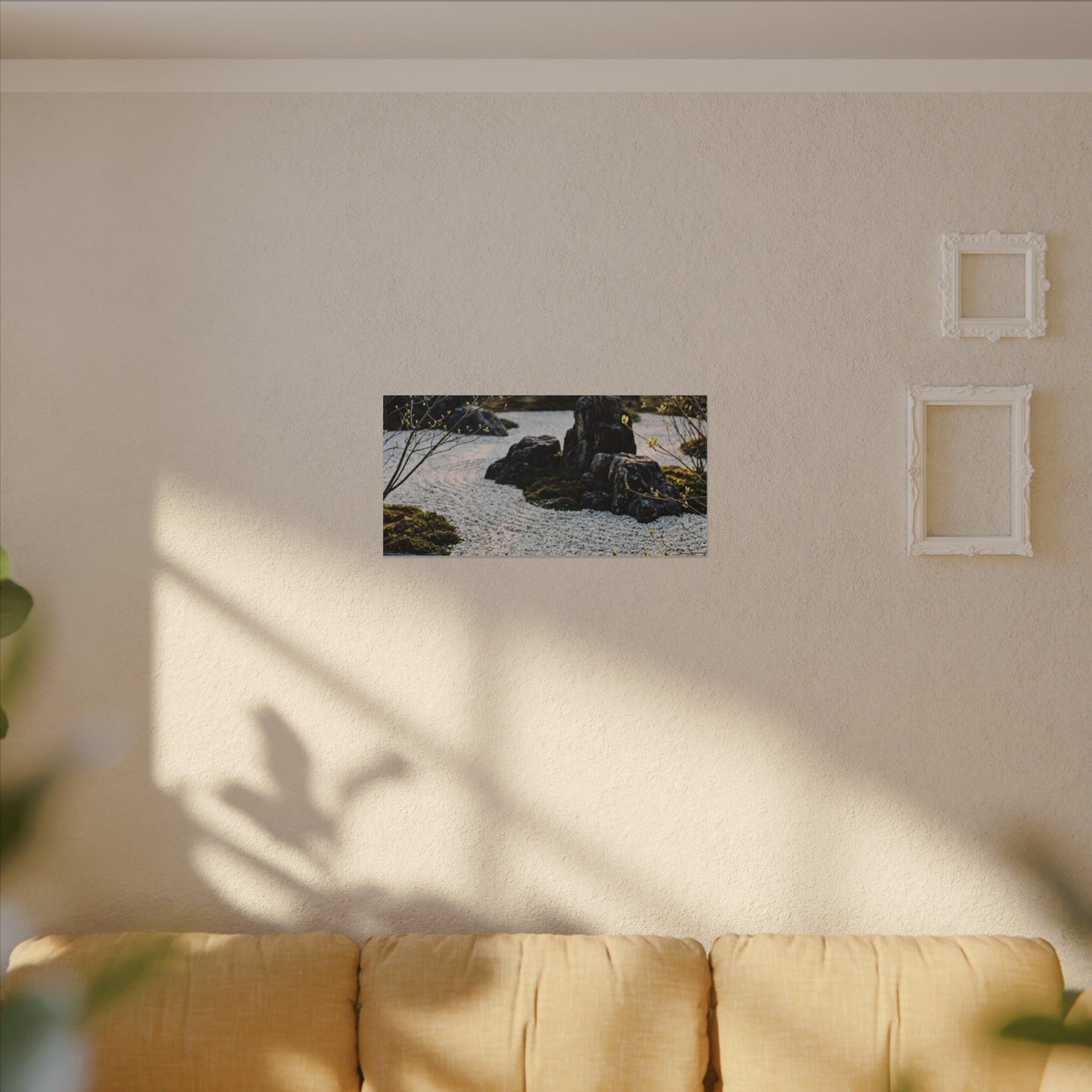 Zen Tea Ceremony in Golden Hour | Karesansui Canvas Art