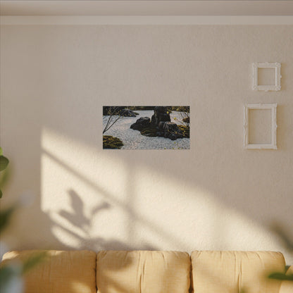 Zen Tea Ceremony in Golden Hour | Karesansui Canvas Art