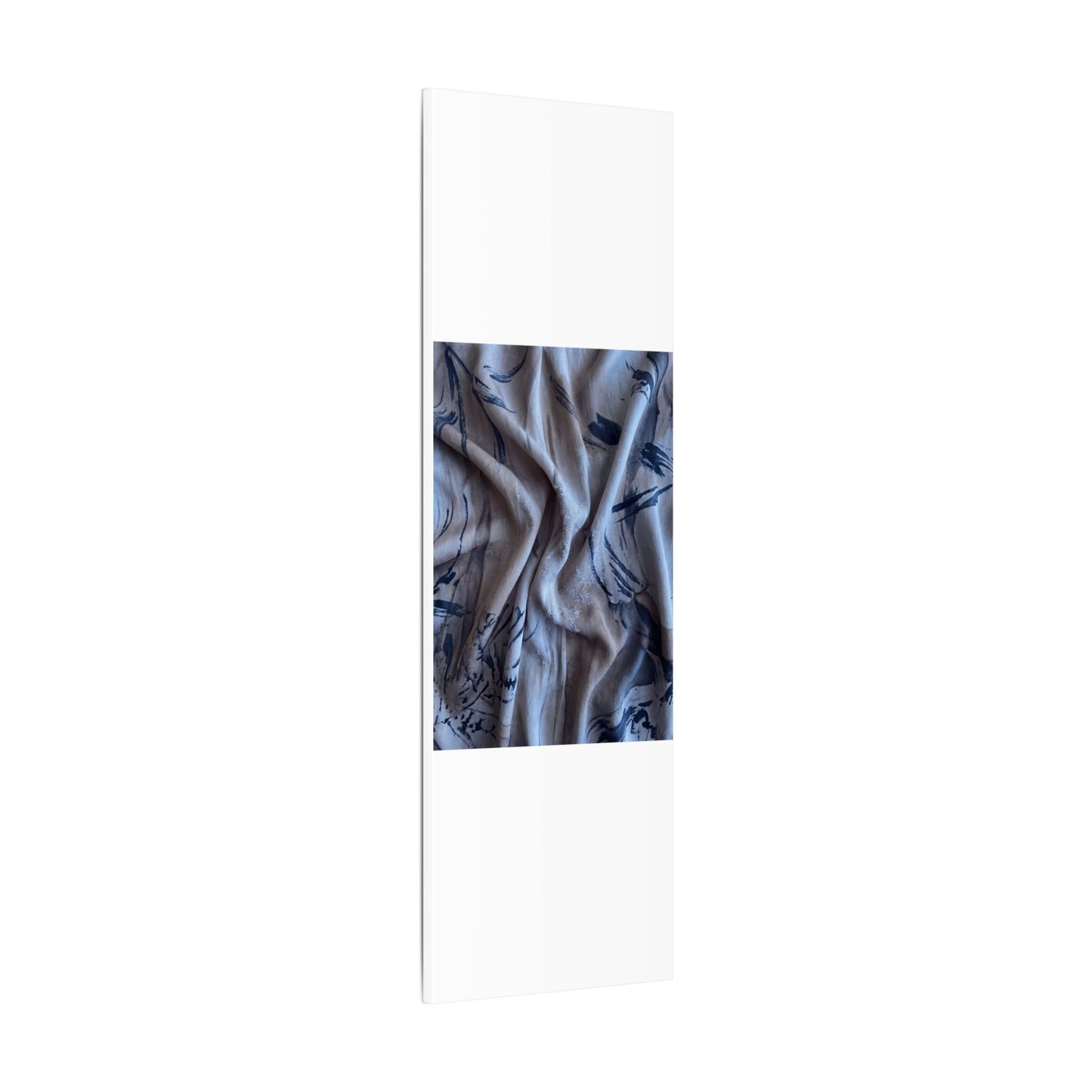 Silk Drape Winter Canvas Art | Japandi Earthy Design
