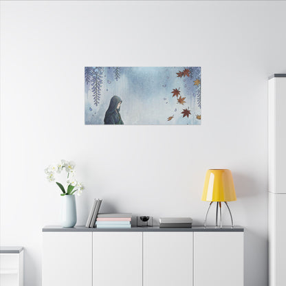 Zen Wisteria in Moonlight | Ukiyo E Inspired Canvas Art
