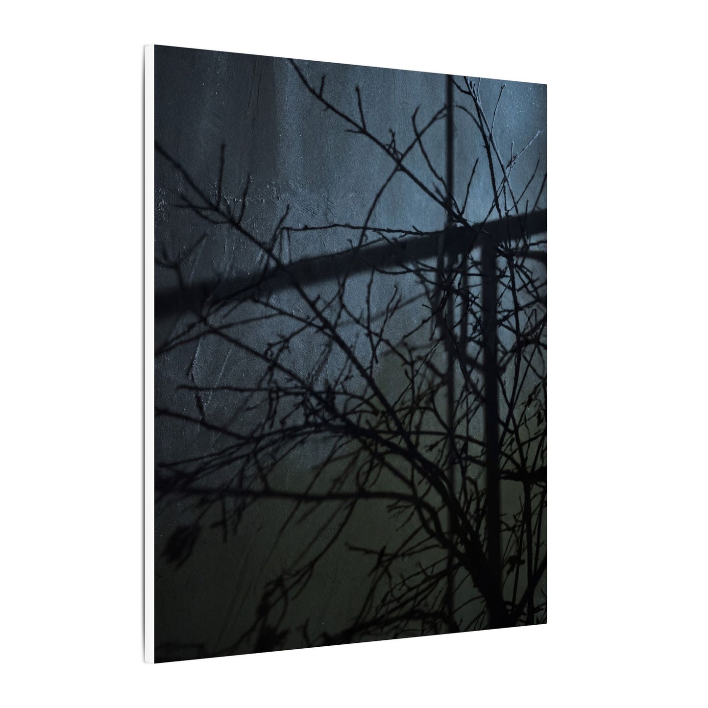 Moonlight Shadow Play Canvas Art - Dark Japandi Shibui