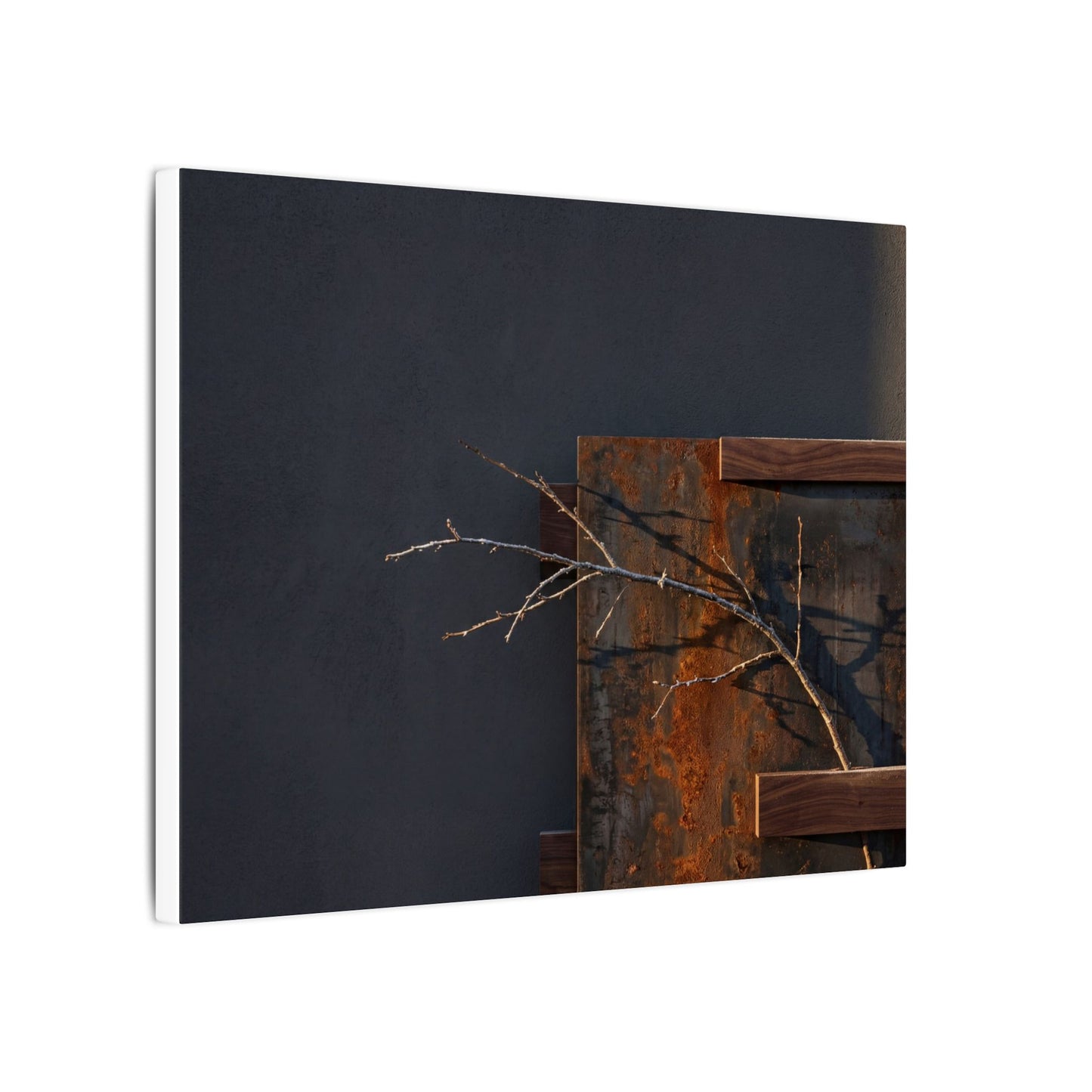 Ma Rust Patina Canvas Art - Dark Japandi Dark Texture