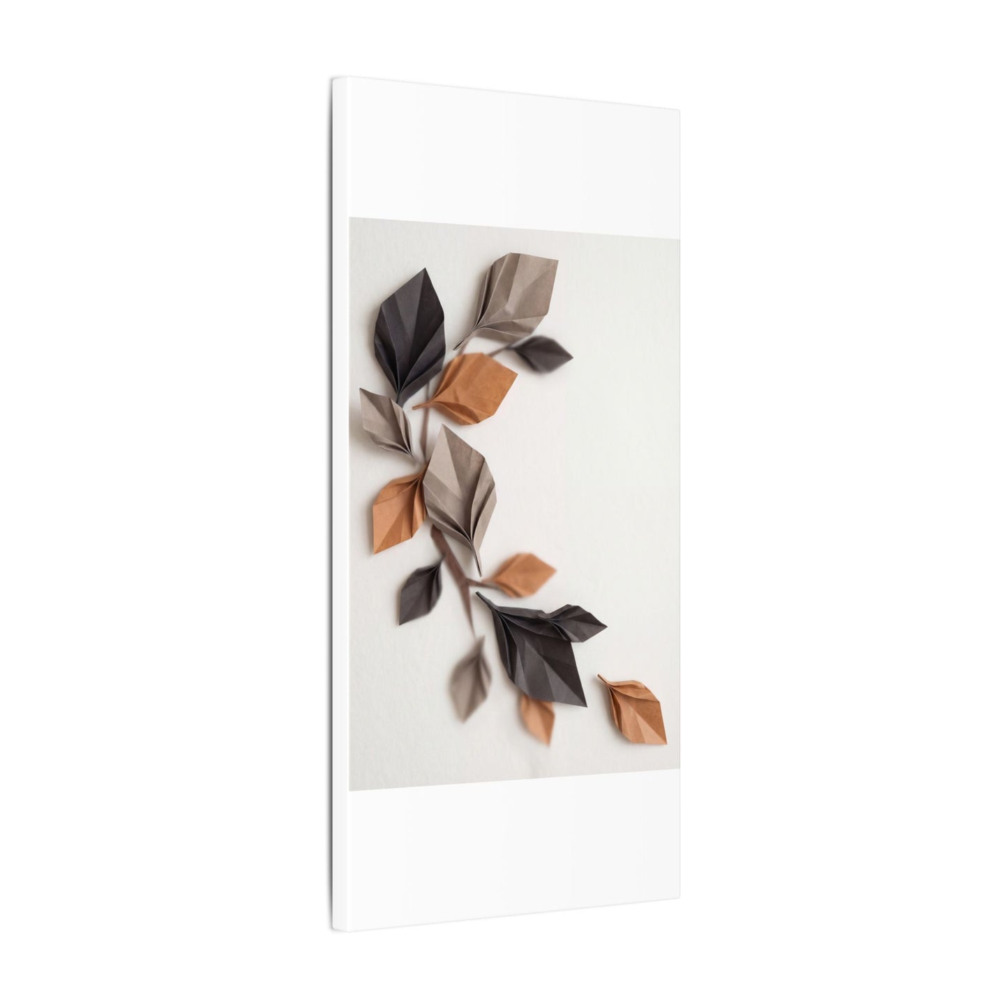 Paper Fold Autumn Canvas Art | Japandi Earthy Design