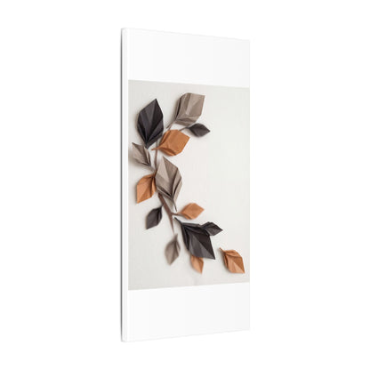 Paper Fold Autumn Canvas Art | Japandi Earthy Design