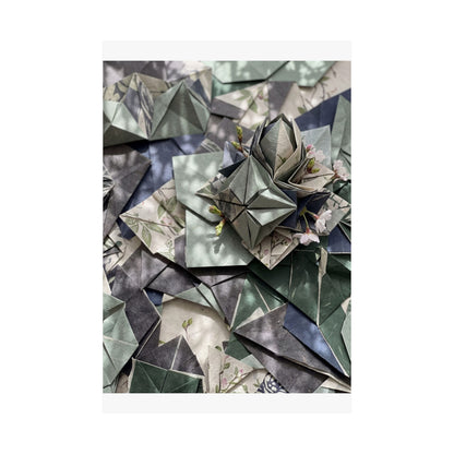 Cozy Paper Fold Wall Art Print - Japanese Pattern Japandi