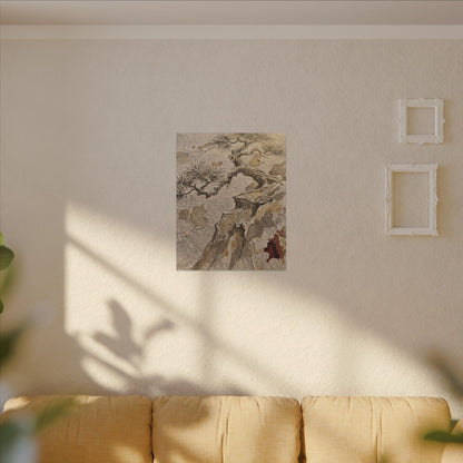 Pine Tree Canvas Art | Winter Japandi Japanese Pattern Art