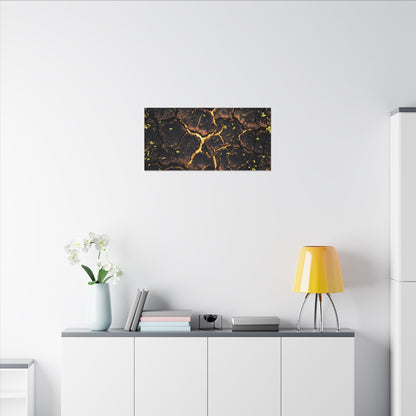 Cracked Earth Moody Minimal Canvas Art | Sophisticated Dark Japandi Art