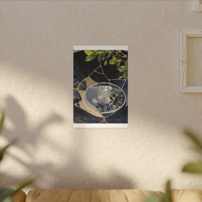 Water Ripple Spring Canvas Art | Kintsugi Beautiful Design