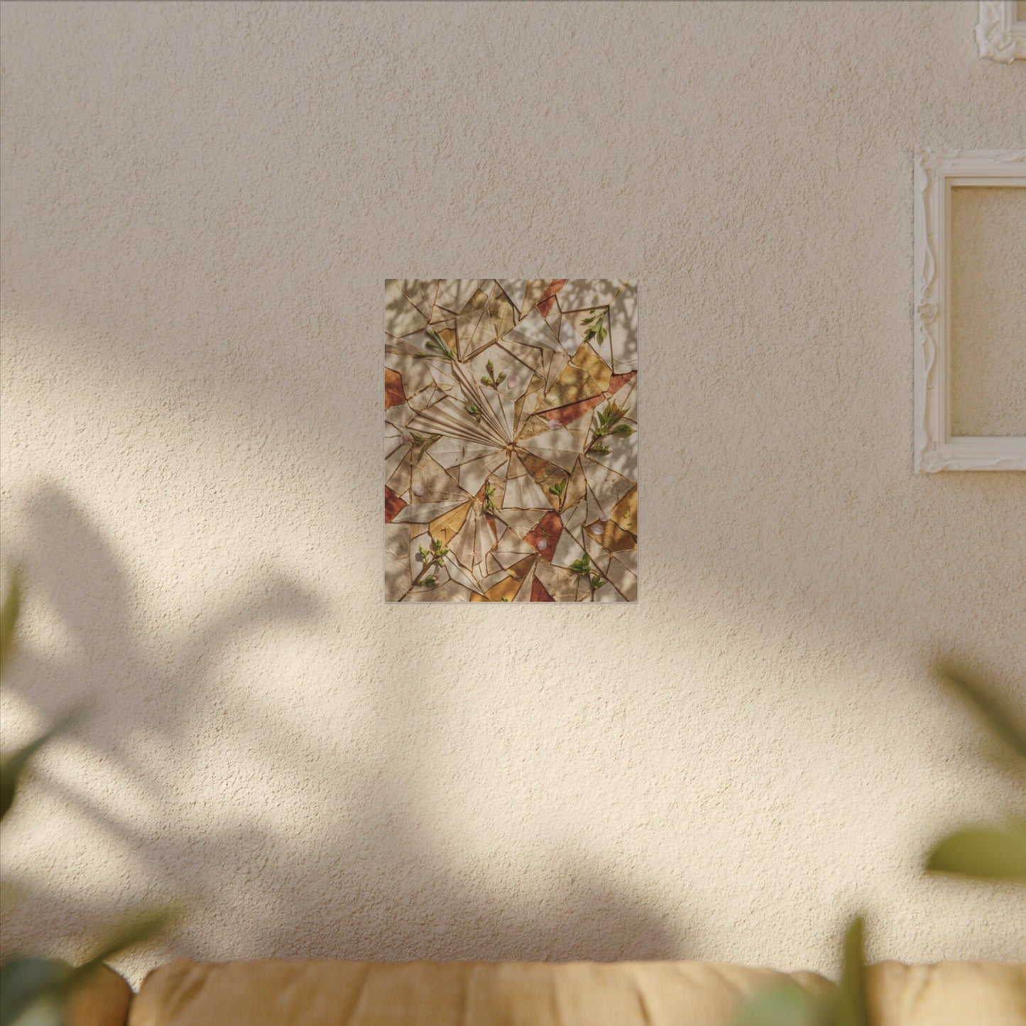 Resilient Paper Fold Canvas Art - Gold Repair Kintsugi
