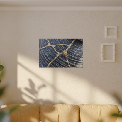 Shibui Water Ripple Canvas Art - Kintsugi Gold Repair