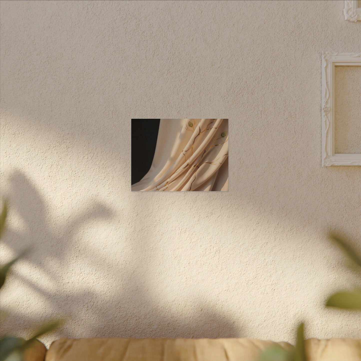 Golden Hour Silk Drape Canvas Art - Kintsugi Fukinsei