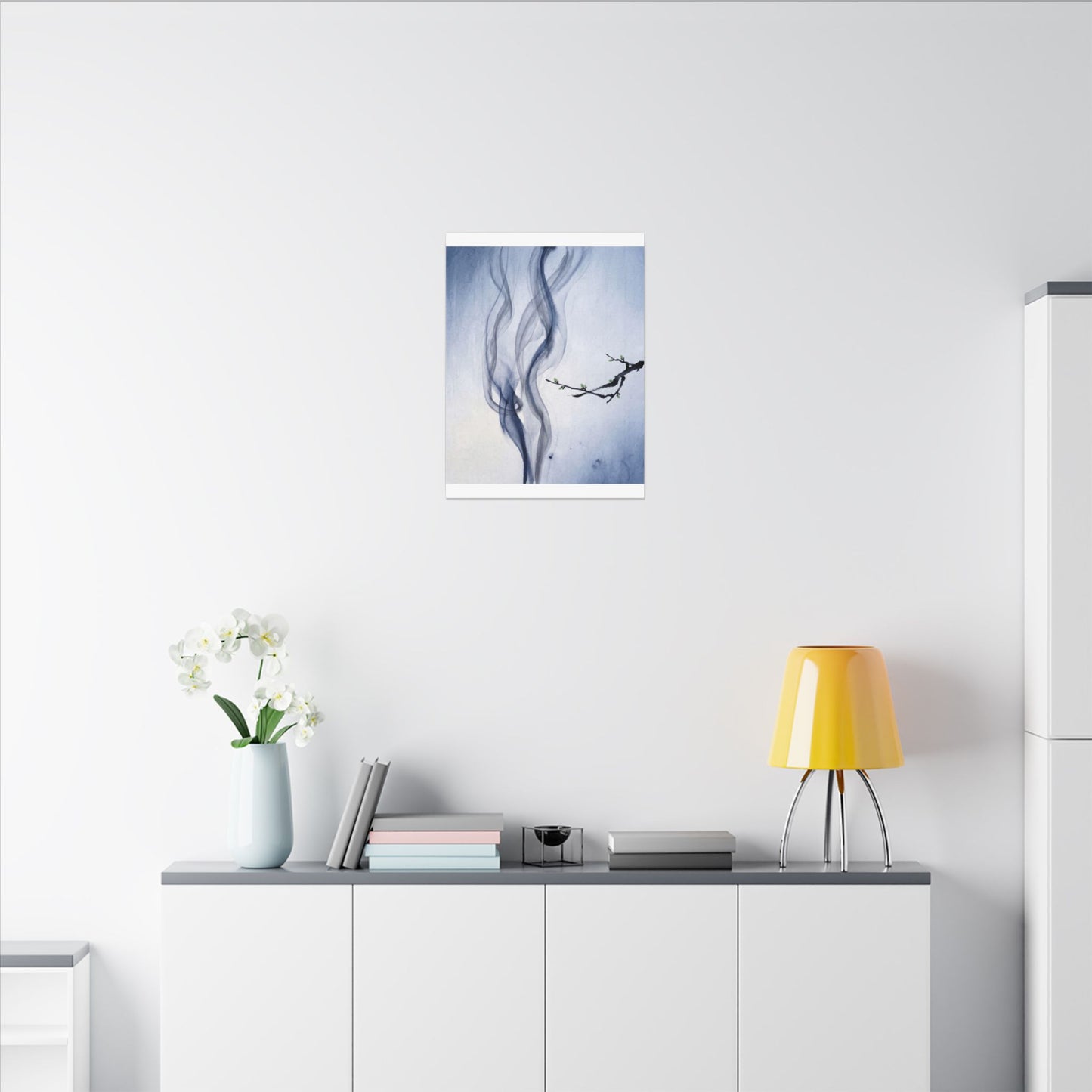 Incense Smoke Spring Canvas Art | Zen Tranquil Design