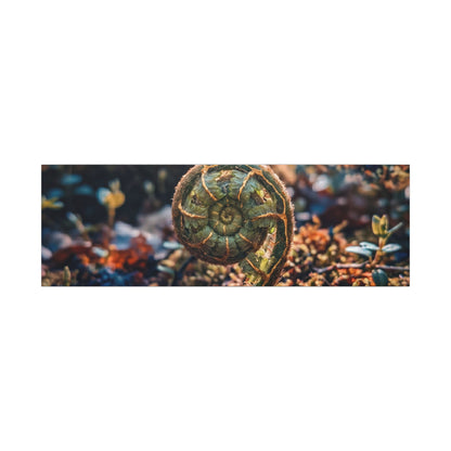 Kintsugi Fern Unfurling in Dappled | Gold Vein Canvas Art