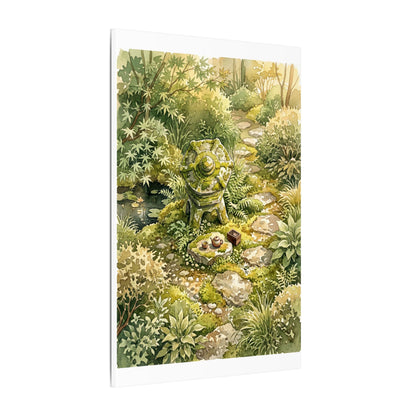Datsuzoku Stone Lantern Canvas Art - Japandi Watercolor