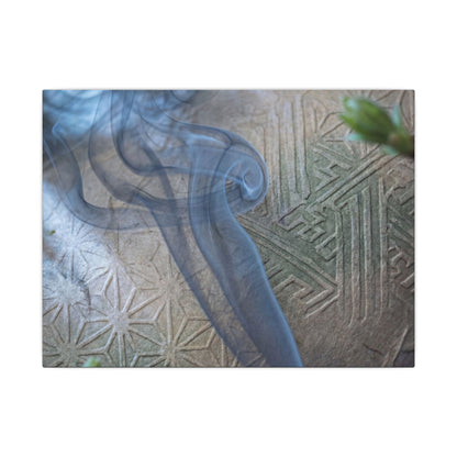 Spring Incense Smoke Japanese Pattern Canvas Art | Neutral Decor