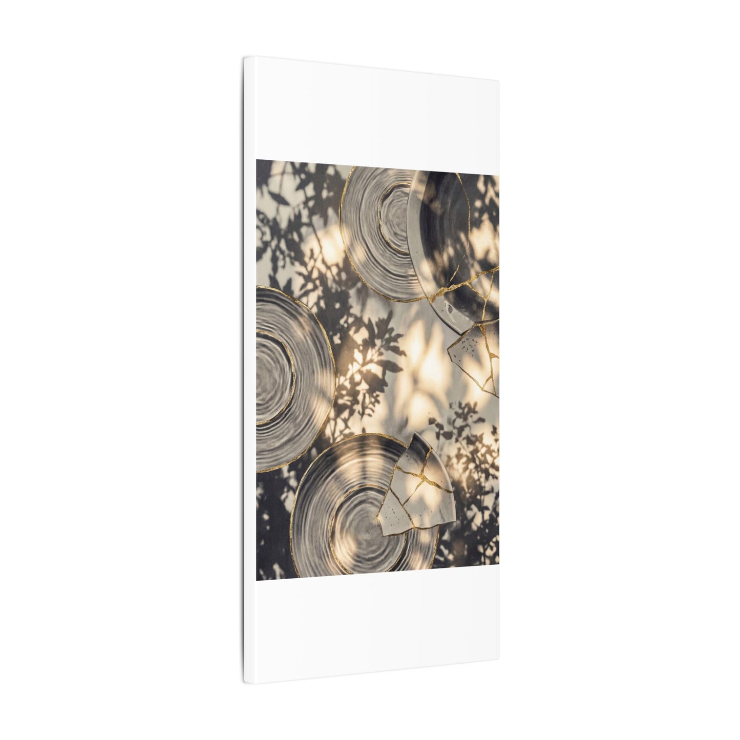Healing Water Ripple Canvas Art - Gold Vein Kintsugi