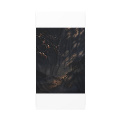 Atmospheric Silk Drape Canvas Art - Charcoal Ink Dark Japandi