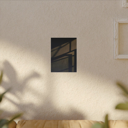 Sophisticated Shadow Play Canvas Art - Moody Minimal Dark Japandi