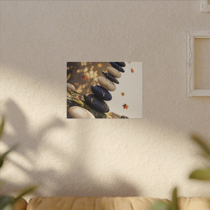 Ma River Stones Canvas Art - Kintsugi Gold Vein