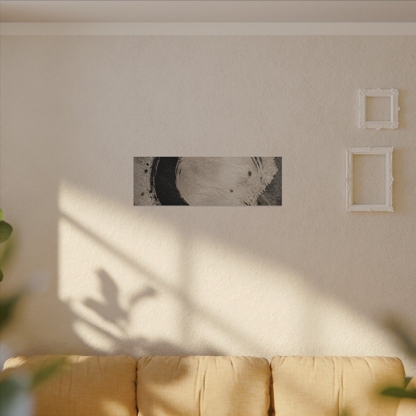 Candlelight Ink Brushstroke Canvas Art - Zen Ma