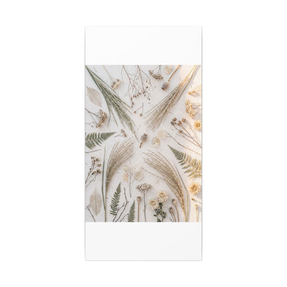 Elegant Dried Flowers Canvas Art - Japanese Pattern Japandi