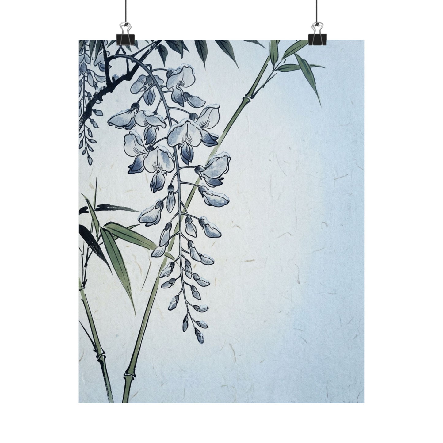 Wisteria Winter Wall Art Print | Zen Calm Design