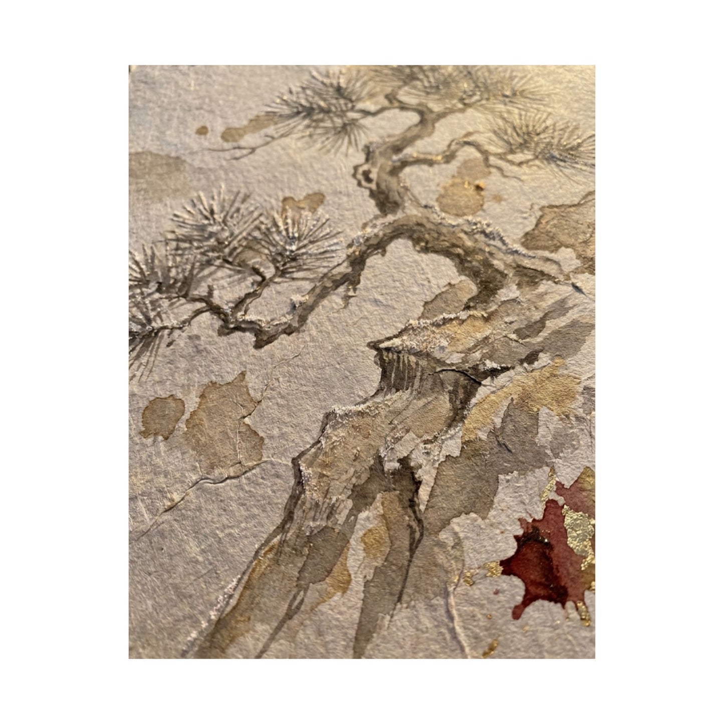 Pine Tree Winter Wall Art Print | Japandi Elegant Design