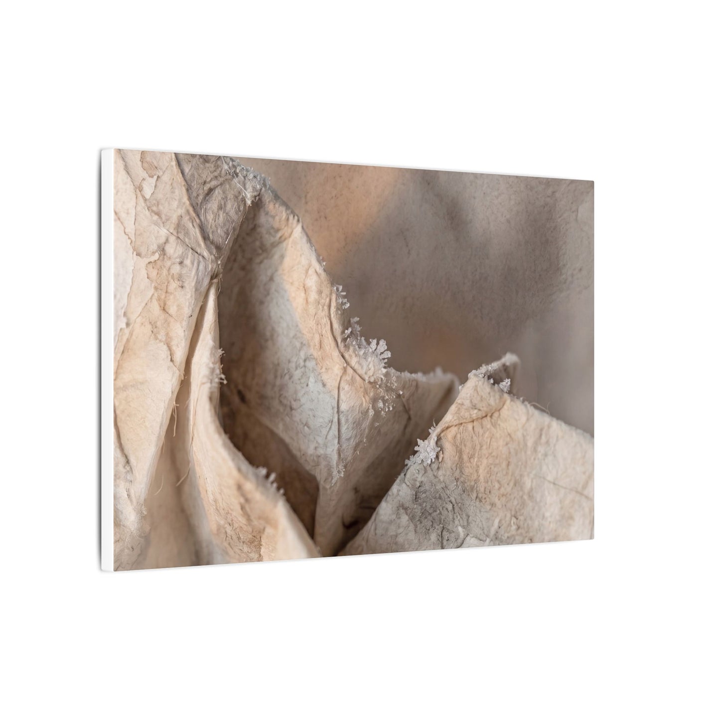 Japandi Paper Fold in Candlelight | Watercolor Canvas Art