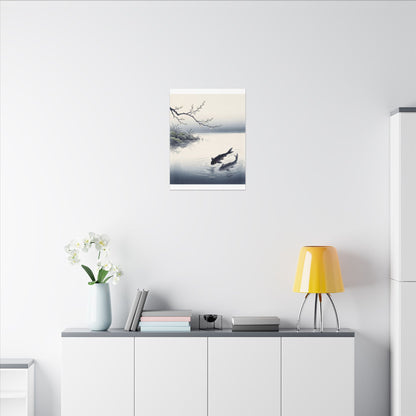 Ma Koi Pond Canvas Art - Zen Ukiyo E Inspired