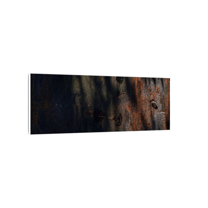 Rust Patina Shadow Zen Canvas Art | Luxurious Dark Japandi Art