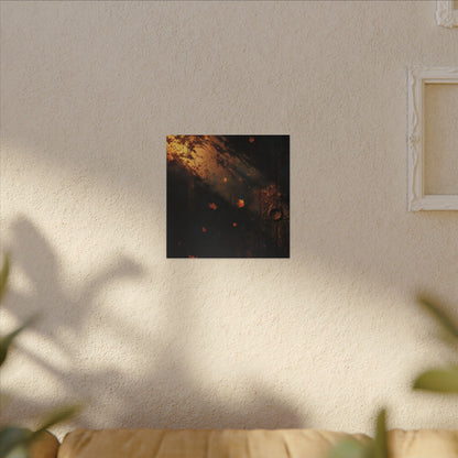 Dark Japandi Rust Patina in Golden Hour | Shadow Zen Canvas Art